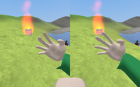 Leap Motion in VR build.